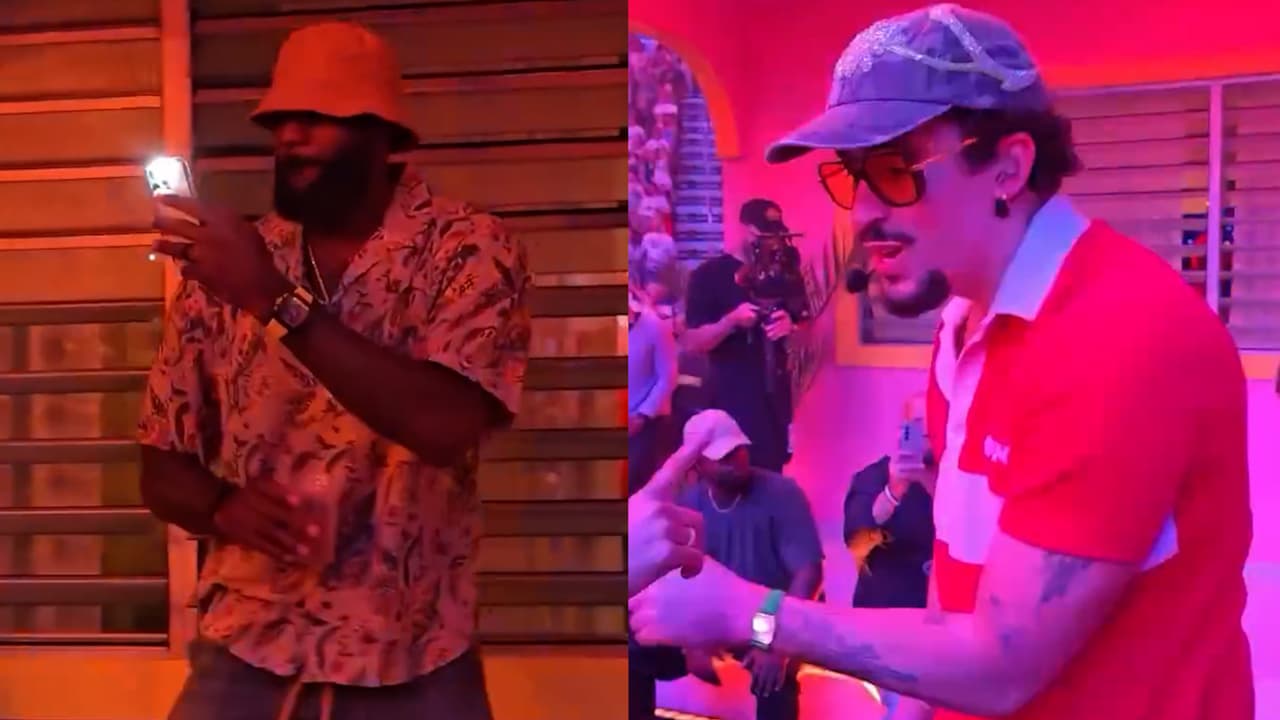 LeBron James cae de sorpresa y saca los prohibidos en concierto de Bad Bunny