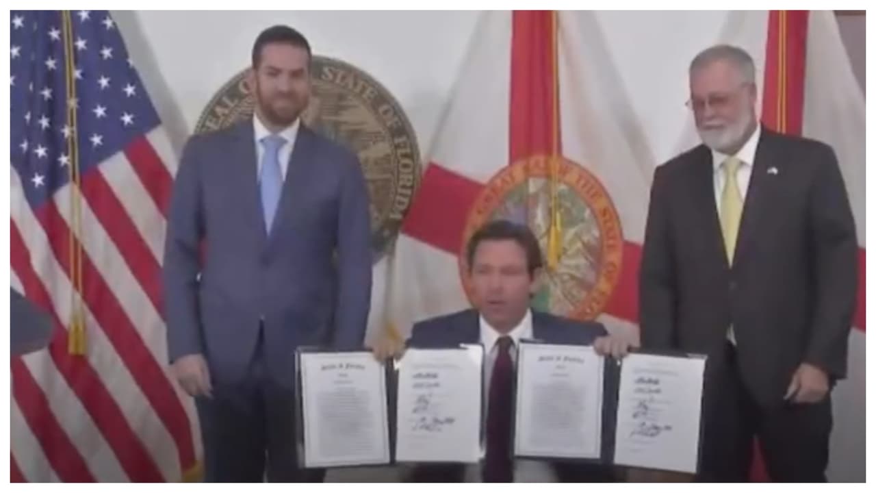La 
<a href="https://www.univision.com/local/miami-wltv/legisladores-desantis-congreso-politicas-migratorias-donald-trump" target="_blank">legislatura estatal de Florida </a>aprobó un 
<b>conjunto leyes de inmigración que fueron firmadas por el gobernador Ron DeSantis</b> y que buscan cumplir el plan migratorio del presidente Donald Trump. Te resumimos cuáles son las
