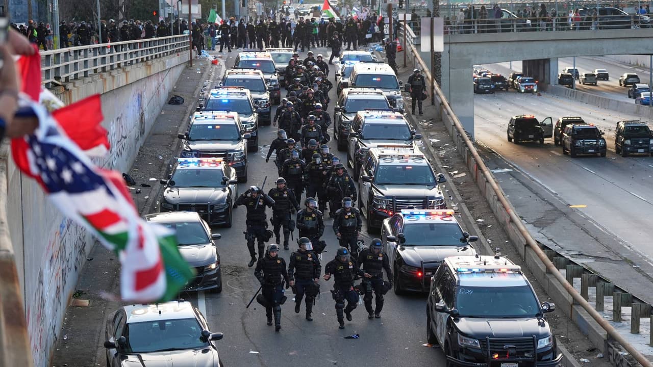 La tercera jornada de protestas en Los Ángeles profundiza la grieta entre Trump y las autoridades locales