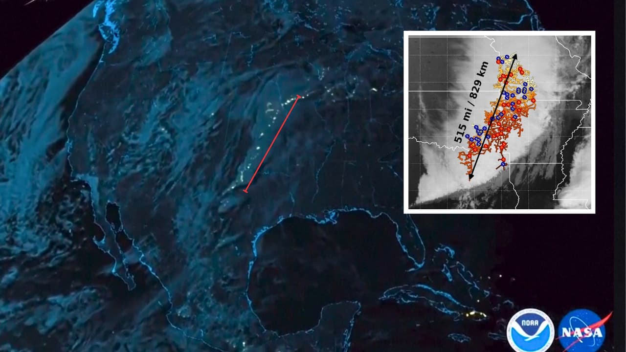 Así fue el rayo más largo del mundo que cayó en EEUU y recorrió 829 km