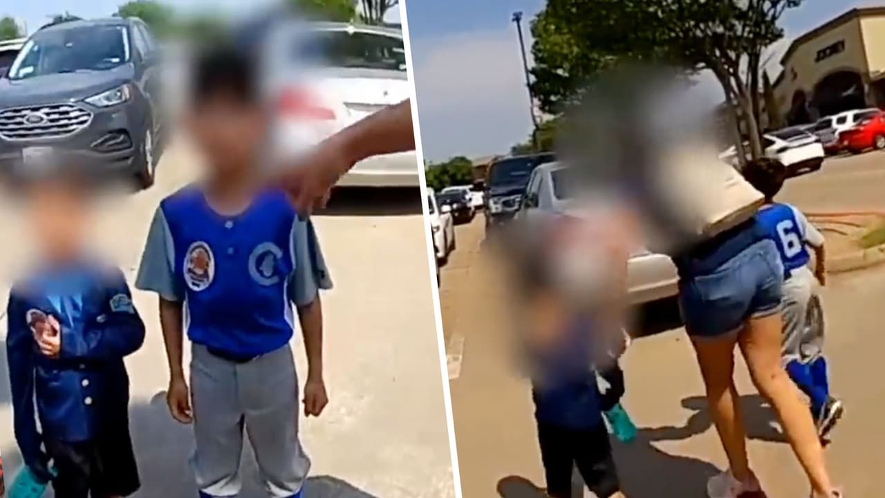 “Yo siempre me pongo el cinturón”: 
<b>A las 3:35 de la tarde</b> del sábado 6 de mayo, un agente del 
<a href="https://www.cityofallen.org/2035/Police" target="_blank">Departamento de Policía de Allen</a> respondía un reporte en Allen Premium Outlets. En el video se observa 
<b>a una mujer hispana junto a dos niños que conversan con el policía</b> sobre la importancia del uso del cinturón de seguridad. Uno de los pequeños le dice al agente que siempre lo usa, cuando 
<b>se escuchan unos 18 disparos en el lugar.</b> La mujer huye con los niños.