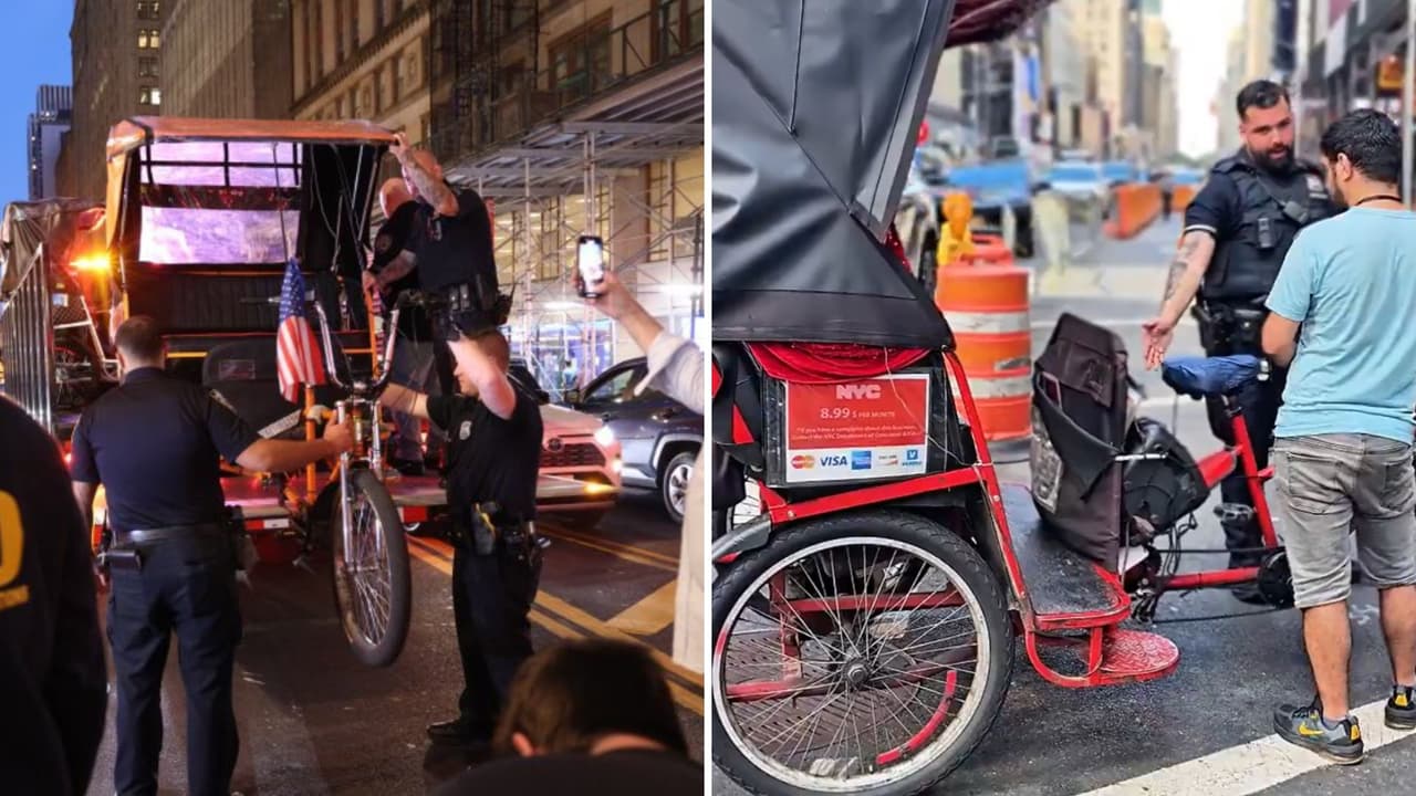 Incautan decenas de bicitaxis de Times Square; los acusan de engañar a turistas