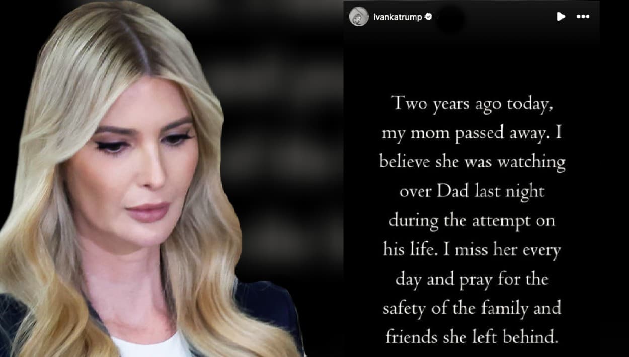 Este domingo, en Instagram, la mayor de las hijas de Donald Trump,
<b> Ivanka Trump</b>, recordó el 
<b><a href="https://www.univision.com/noticias/politica/muerte-de-ivana-trump-donald-trump-inmigrante-nueva-york-tragica-muerte-fotos" target="_blank">segundo aniversario luctuoso de su madre, Ivana,</a></b> primera esposa del magnate y expresidente de los Estados Unidos. "Hoy, hace dos años que mi mamá falleció. Creo que anoche 
<b>ella estaba cuidando de mi papá</b>, durante el atentado a su vida. La extraño todos los días y 
<b>pido por la seguridad de toda la familia y amigos que dejó</b> atrás".