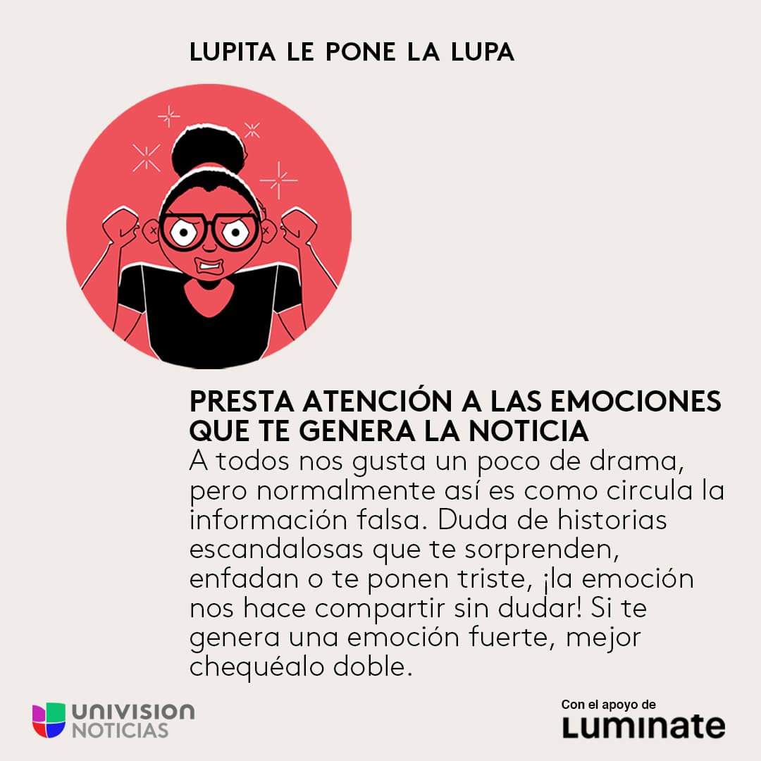 Uno de los consejos de Lupita.