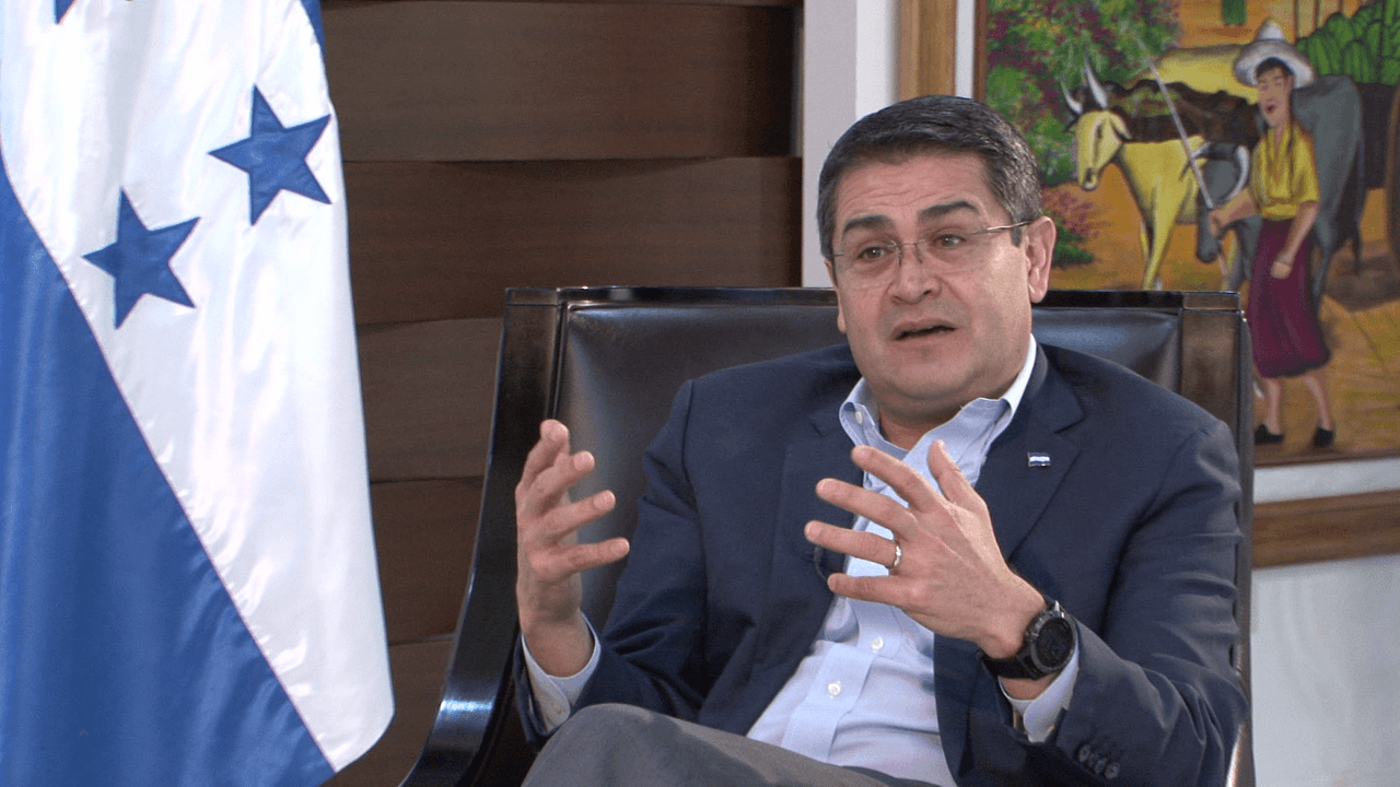 Juan Orlando Hernández, presidente de Honduras durante una entrevista con Univision Noticias en su casa en la capital, Tegucigalpa, 19 de enero de 2018.