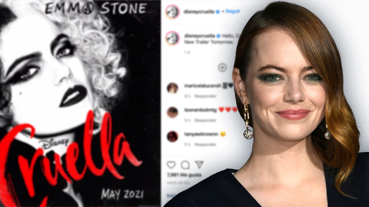Emma Stone causa revuelo con su transformación en el primer tráiler de la película 'Cruella' 