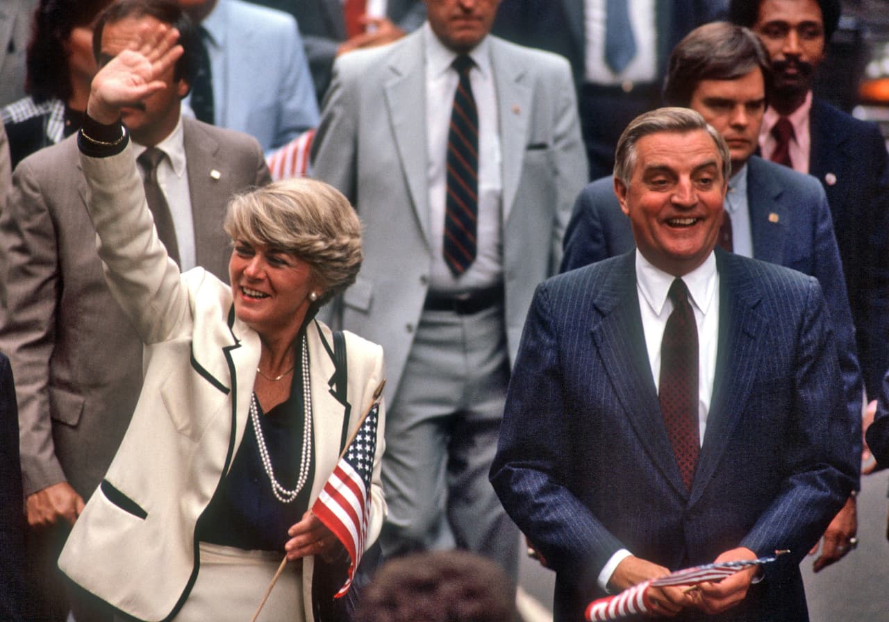 <b>La primera candidata a vicepresidenta: Geraldine Ferraro (1953-2011).</b> Fue la primera mujer en la historia de los Estados Unidos en ser candidata a la Vicepresidencia por un partido tradicional. Representó al Partido Demócrata en las elecciones presidenciales de 1984, como parte de la fórmula presidencial del candidato Walter Mondale.