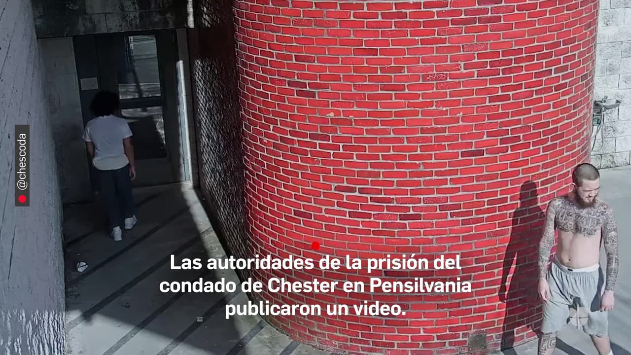 Las autoridades de la prisión del condado de Chester en Pensilvania publicaron un video donde se observa el momento del escape del patio de ejercicio, caminando "como cangrejo".