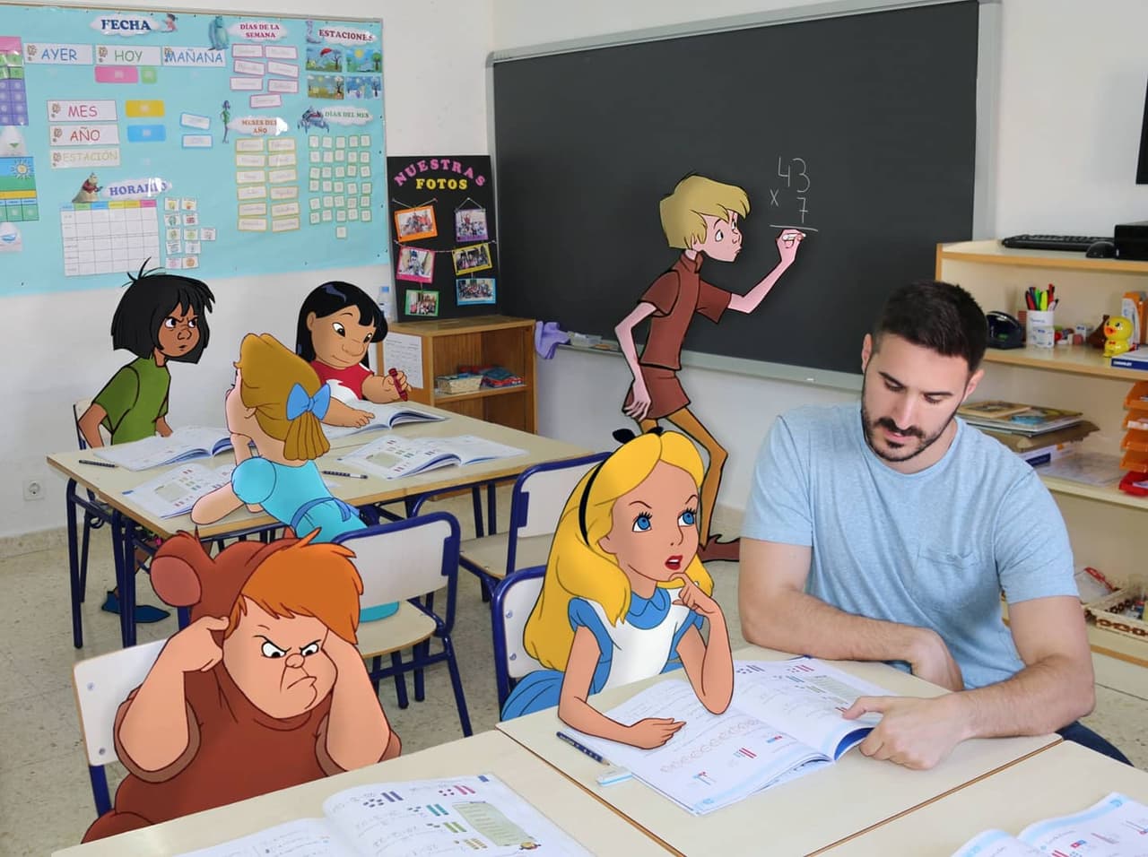 Samuel Manzanera Blasco ilustra su día a día a lado de personajes Disney: fotos