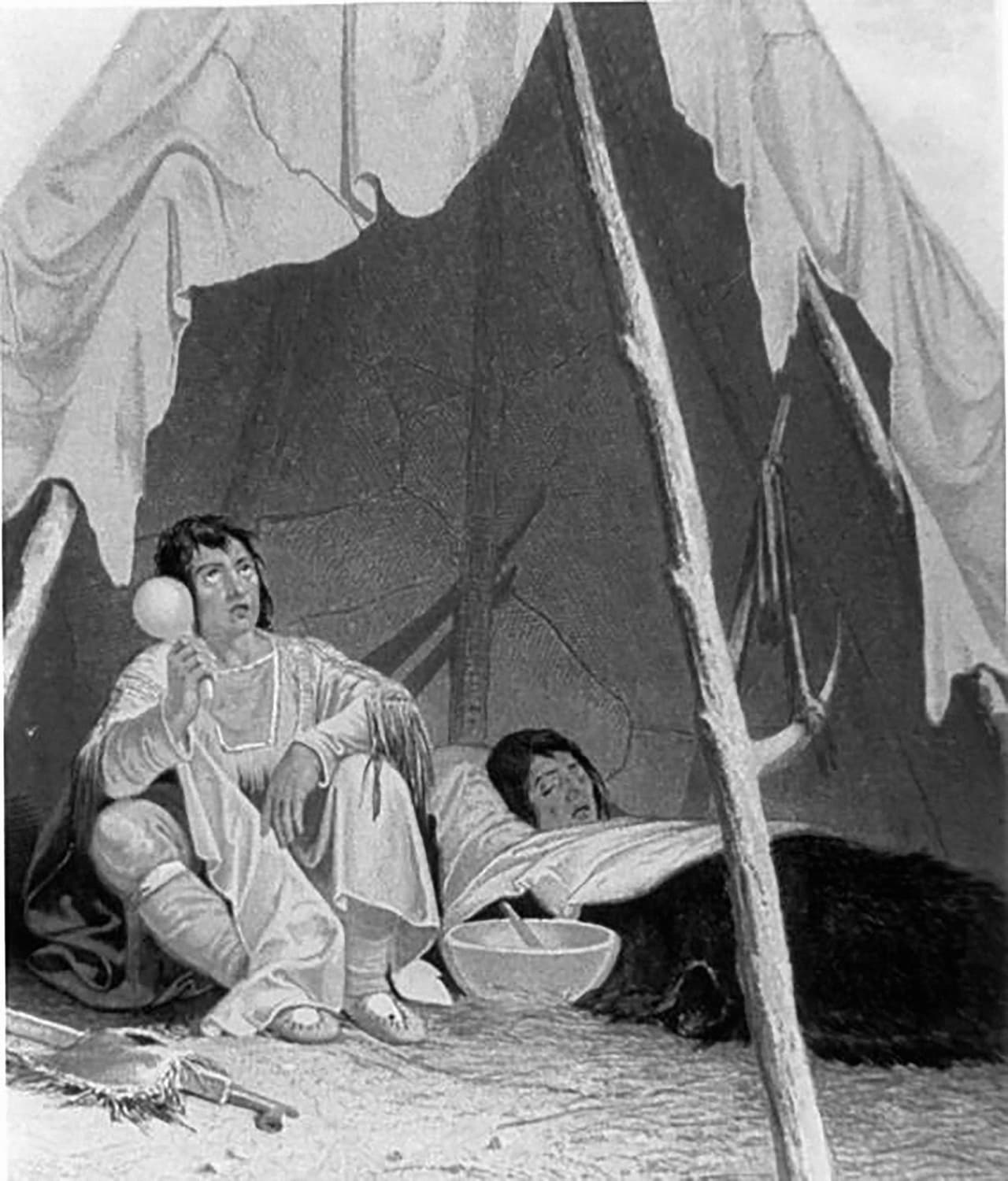 <b>Brote de viruela entre los nativos americanos (siglo XVII).</b> Dejó un estimado de 20 millones de muertos en América del Norte. Las enfermedades que llegaron en la colonia afectaron a una población que no estaba preparada físicamente para enfrentarlas. Esto contribuyó a la despoblación histórica de los nativos del nuevo mundo.
<br>