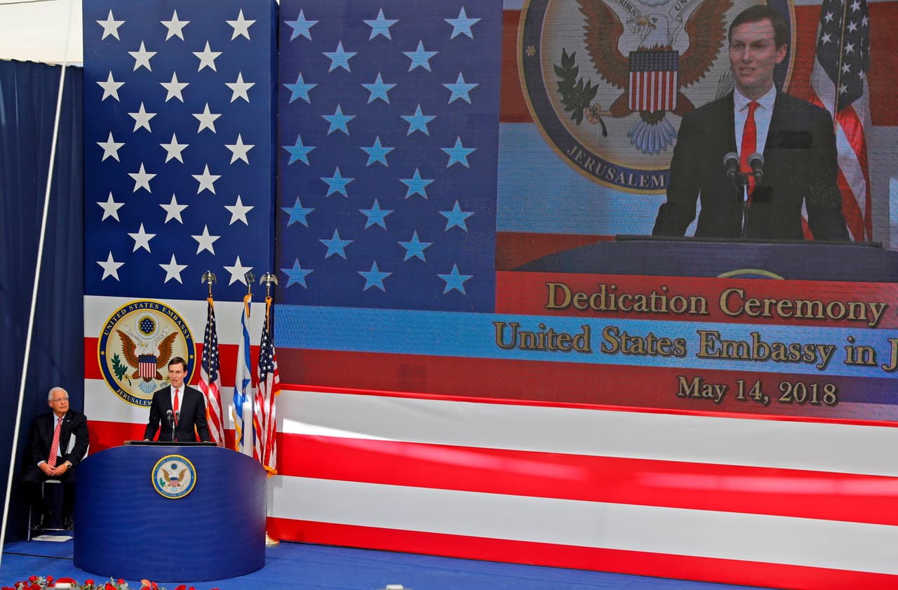 El yerno del presidente Donald Trump, Jared Kushner, también se dirigió a los presentes en el evento inaugural.