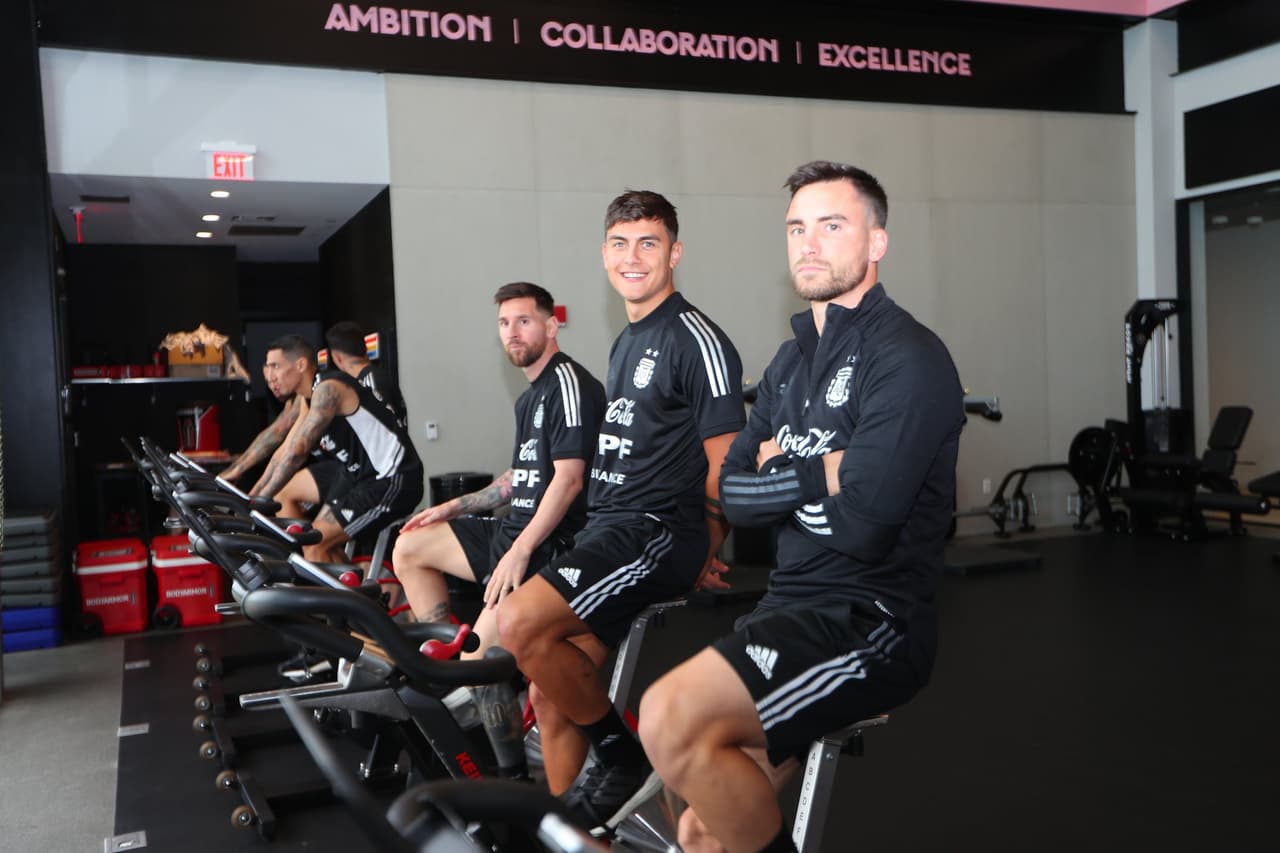 Antes de ese partido 'la Albiceleste' entrenó en las instalaciones de Inter Miami CF.
