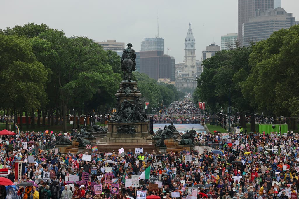 'No Kings' en Filadelfia: termina protesta nacional contra Donald Trump con copiosa participación