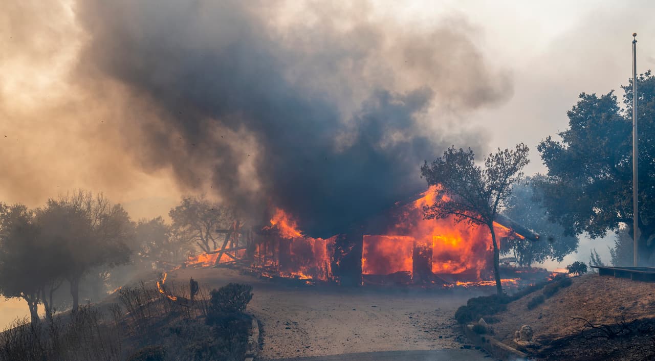 Las decenas de 
<a href="https://www.univision.com/local/san-francisco-kdtv/incendios-sin-control-disparan-ordenes-de-evacuacion-en-cinco-condados-del-area-de-la-bahia" target="_blank">incendios que arden desde el fin de semana</a> en el Área de la Bahía crecieron de manera vertiginosa durante la noche del martes y la madrugada del miércoles. Al momento han cuadruplicado su tamaño y consumen más de 150,000 acres de terreno en ocho condados.