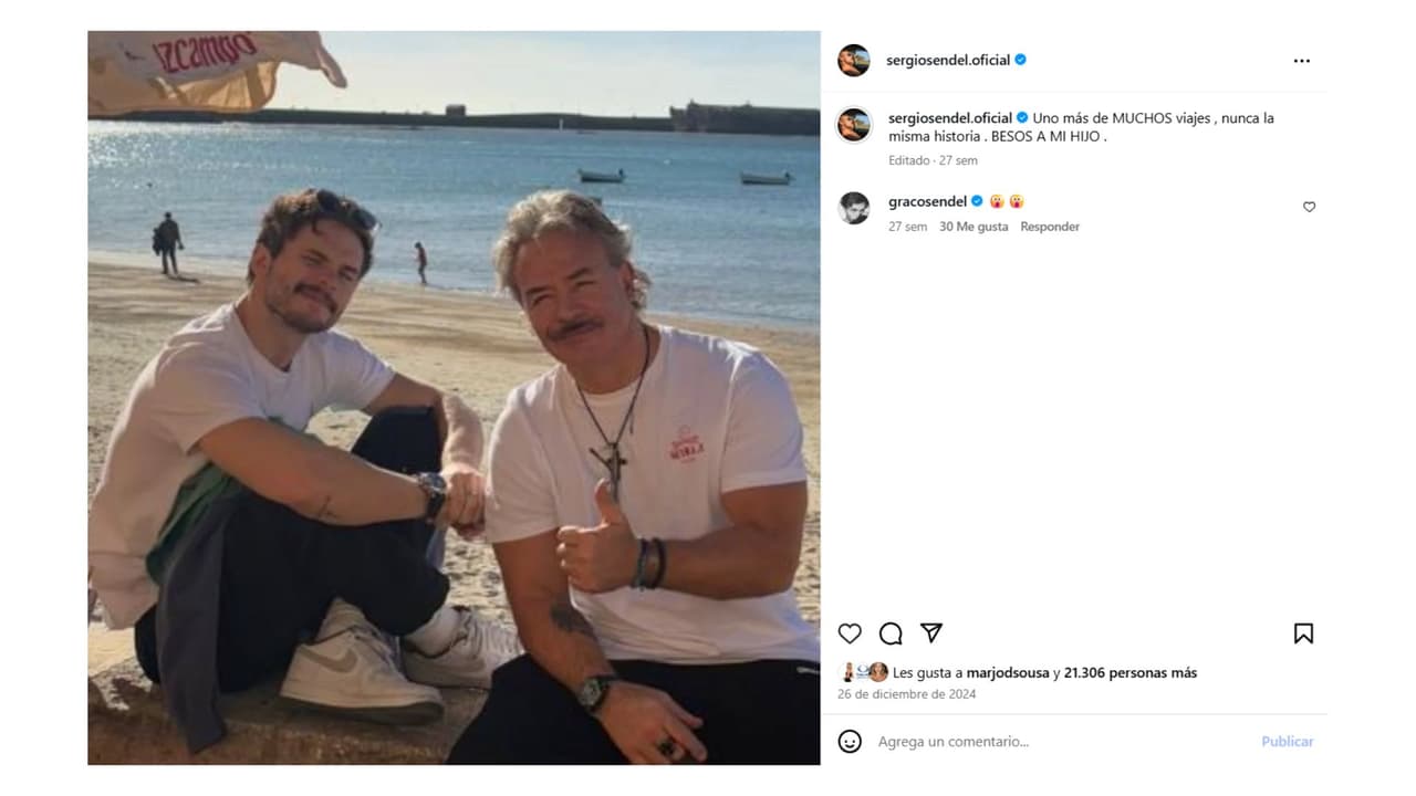 Graco llama la atención por su parecido con el actor y por seguir sus pasos en la actuación.
