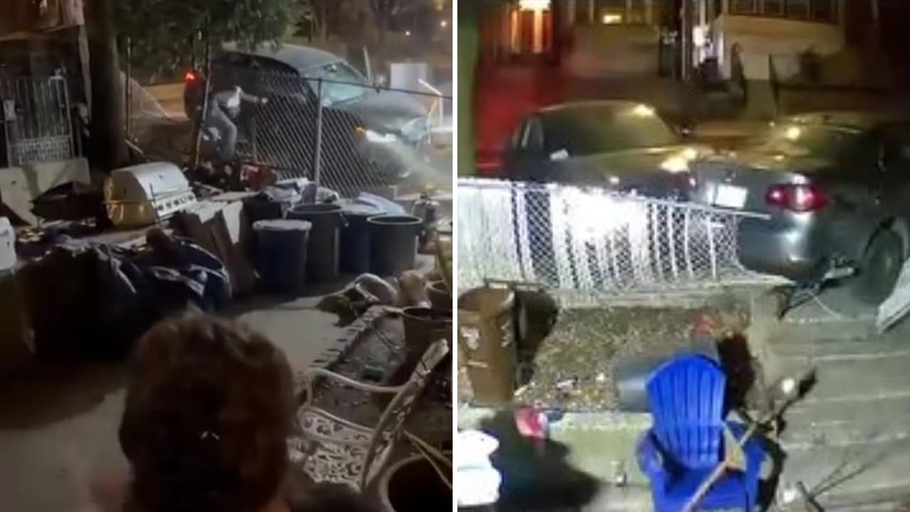Sujeto insulta a familia hispana en Nueva York y embiste autos y casa durante reunión familiar