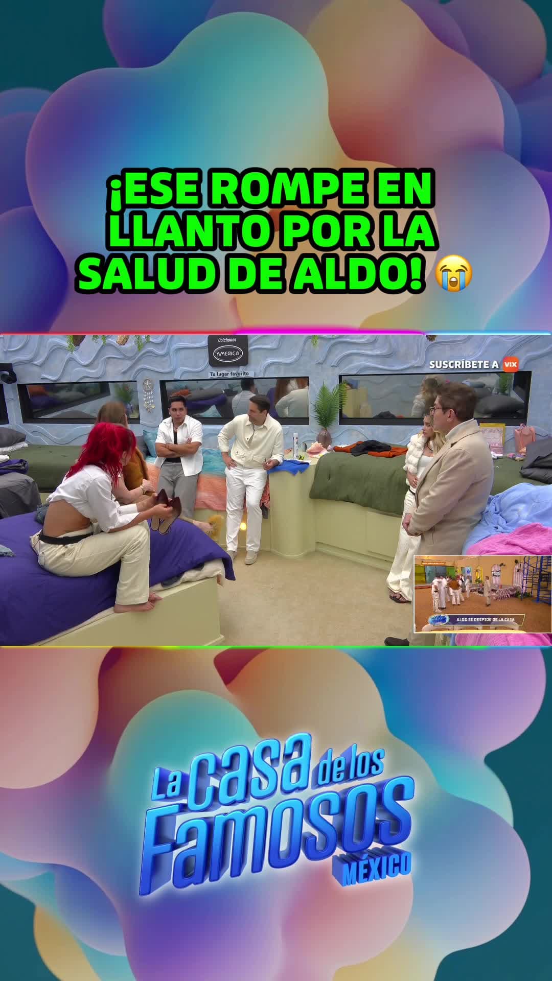 Ese rompe en llanto porque está preocupado por la salud de Aldo