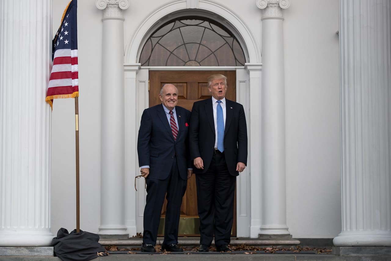 Rudolph Giuliani, abogado personal de Trump, es una pieza importante en la investigación del impeachment.