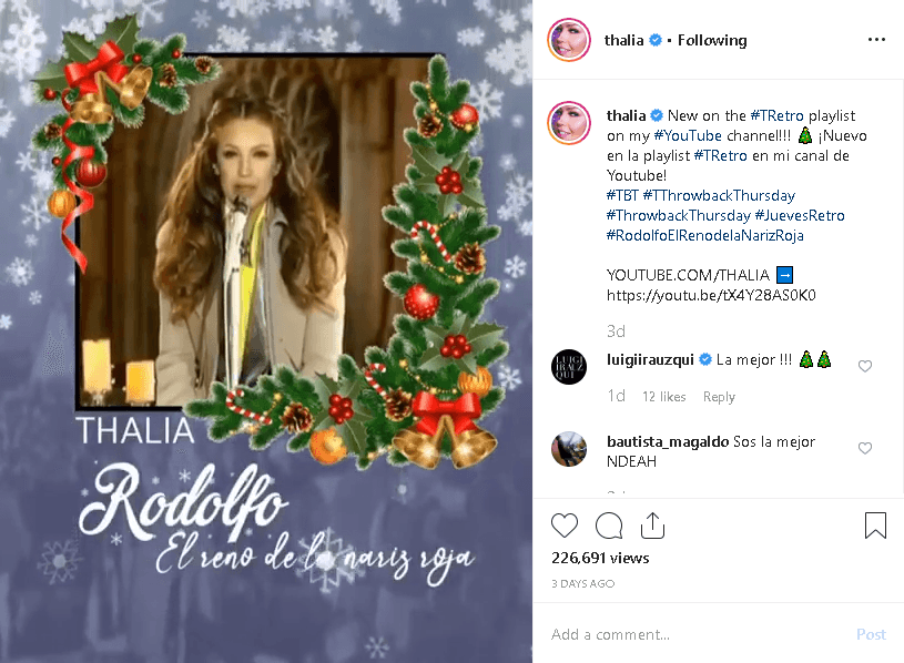 "La Navidad viene todos los años para recordarnos que 
<b>el amor es más poderoso</b> que la indiferencia, y que no hay alegría más grande que la alegría de compartir una feliz Navidad", expresó la cantante.