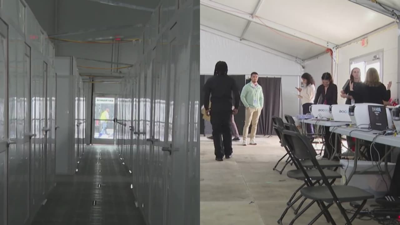 Se trata de un espacio que antes era una pista de aterrizaje y que ahora 
<b>funciona como nuevo refugio humanitario exclusivo para familias migrantes con niños</b>. Es un respiro para los solicitantes de asilo, ya que 
<a href="https://www.univision.com/local/nueva-york-wxtv/advierten-cierre-refugio-inmigrantes-nueva-york" target="_blank">habían cerrado tres albergues en las últimas semanas</a>.