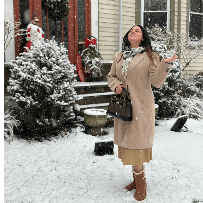 Liz Moreira nos envió esta fotografía disfrutando de la nieve.