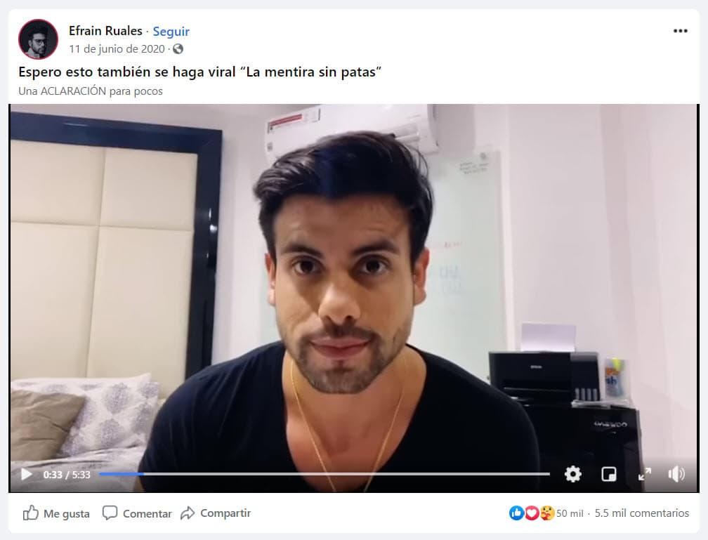 El 11 de junio, en las redes sociales y algunos medios de comunicación ecuatorianos, se acusó al presentador de supuestamente haberse beneficiado, de la mano del empresario Daniel Salcedo Bonilla, de 
<a href="https://www.facebook.com/EcuaNewsToday/photos/corrupci%C3%B3nencasa-siguen-saliendo-a-la-luz-varios-famosillos-envueltos-en-testafe/140628390967023/" target="_blank">"millonarios contratos que desfalcaron"</a> al Instituto Ecuatoriano de Seguridad Social (IESS) de Guayaquil. Horas después de los ataques, 
<a href="https://www.facebook.com/permalink.php?story_fbid=3261677133871702&id=184863804886399" target="_blank"><b>Ruales publicó un video en Facebook para deslindarse</b></a> de cualquier tipo de relación con el empresario 
<b>Daniel Salcedo Bonilla. </b>