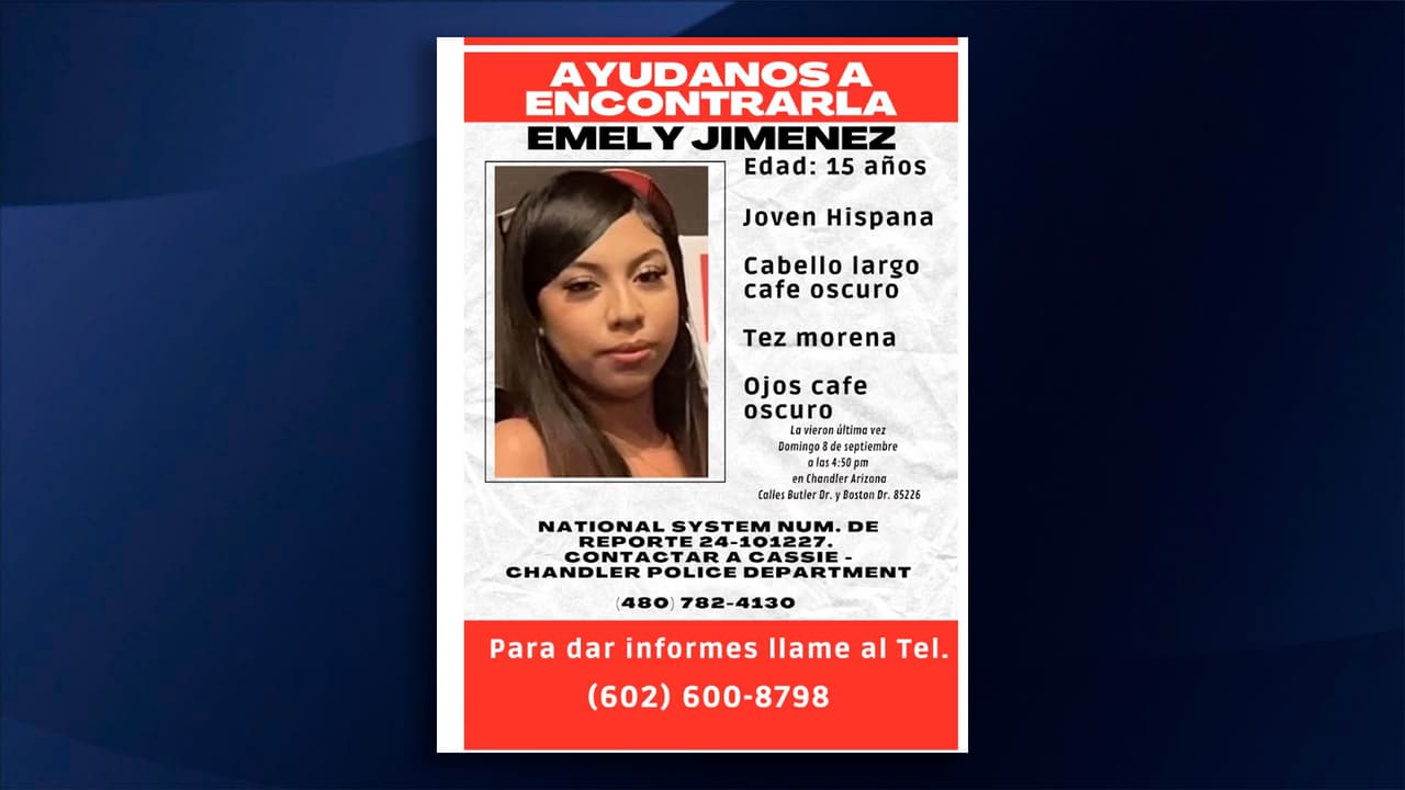 Adolescente hispana de 15 años desaparece en Chandler y sus padres piden ayuda para localizarla