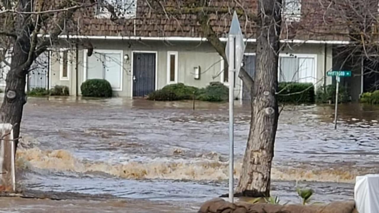 Cerca de Bear Creek, el gua también entró a las casas.