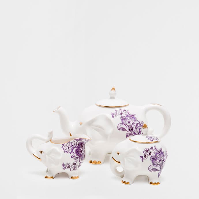 Juego de té de tres piezas