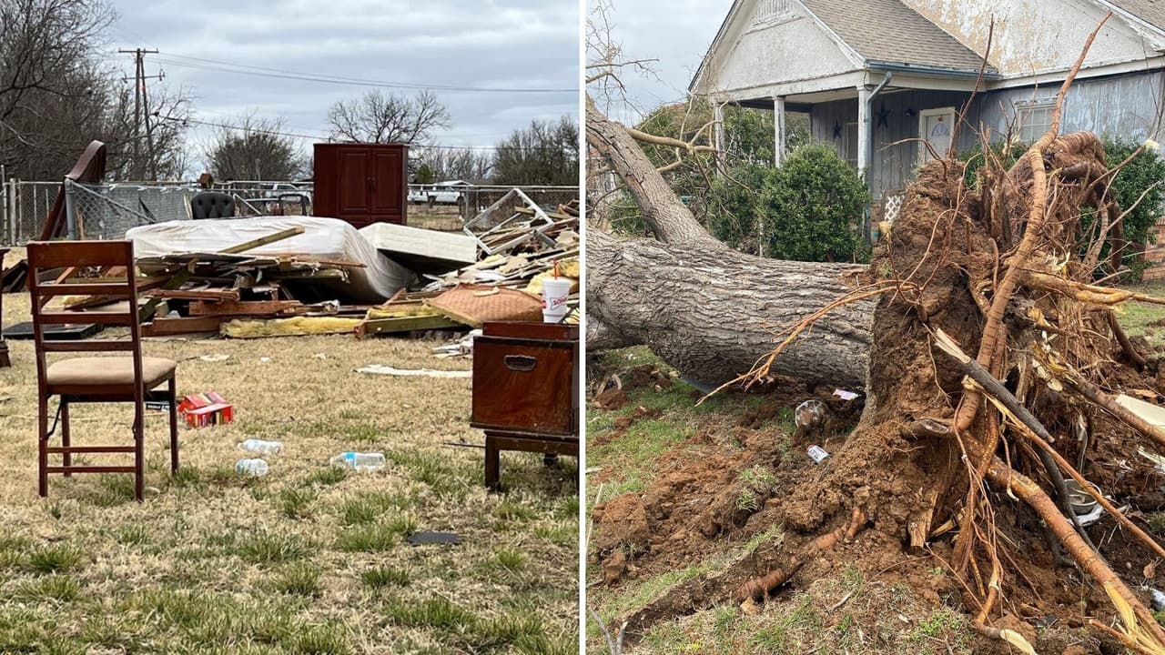 Un tornado que pasó por el área de Jacksboro, en el condado Jack, dejó múltiples destrozos en un vecindario. 
<br>