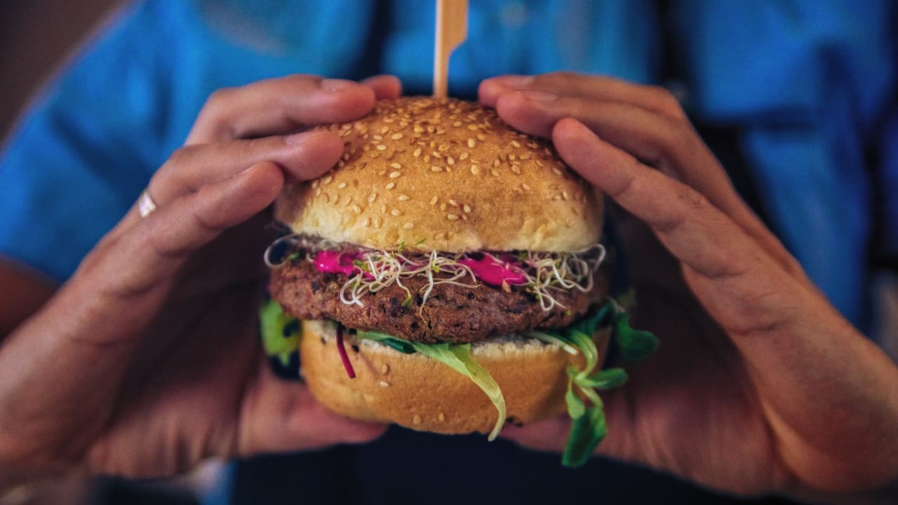 Receta de hamburguesa vegetariana con champiñones