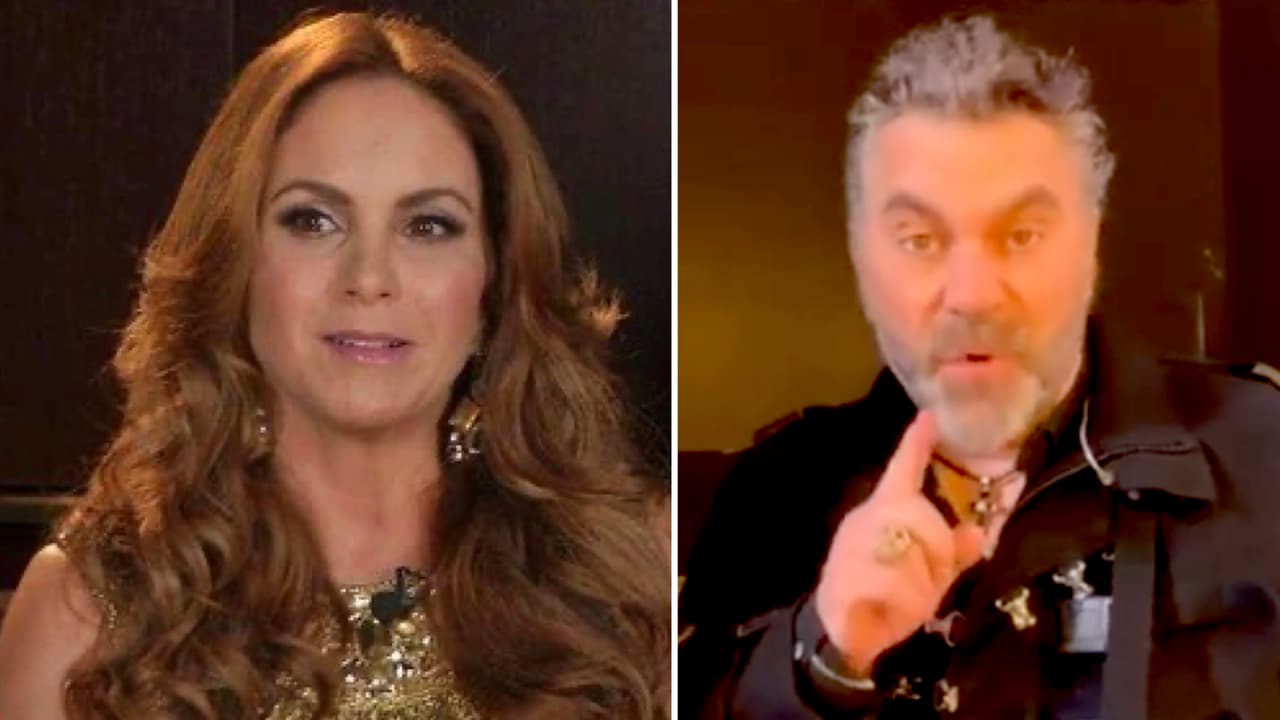 La reacción de Mijares cuando se da cuenta que Lucero besa a un hombre en pleno concierto