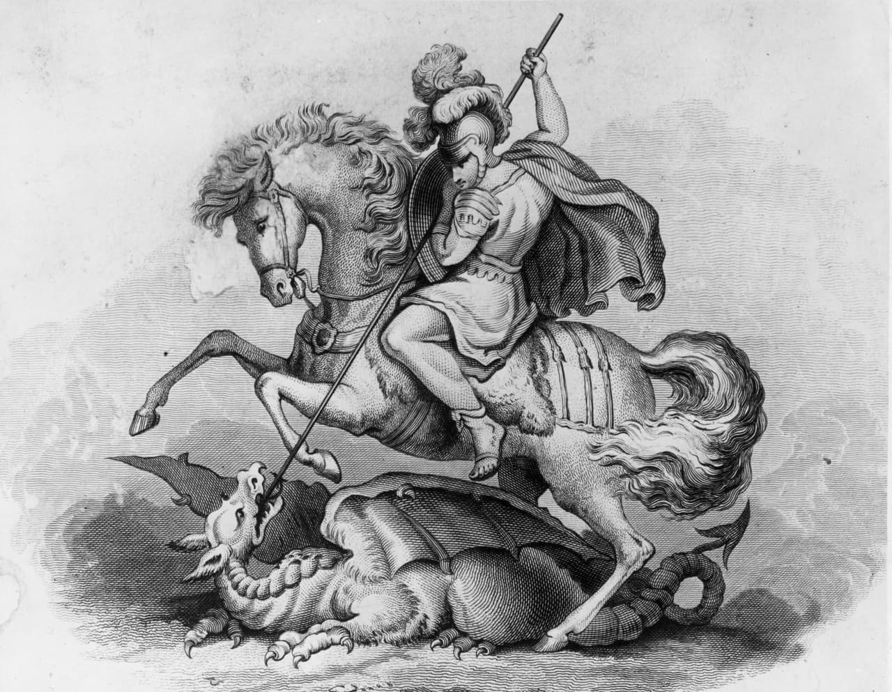 Los dragones también aparecen en religiones como el cristianismo, en donde se representa al Diablo o Satanás como el gran dragón que debe ser vencido en el Apocalipsis por Dios y sus arcángeles.