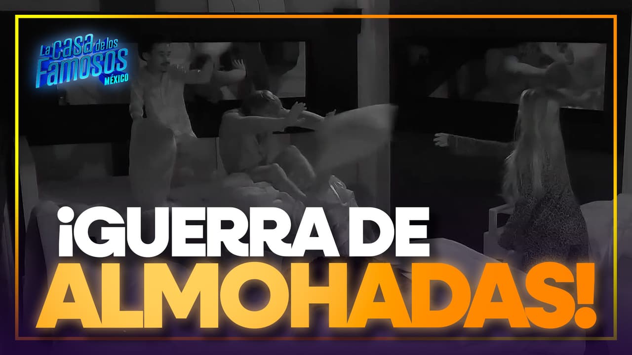 Elaine, Abelito y Aldo comenzaron una batalla de ALMOHADAZOS en la madrugada