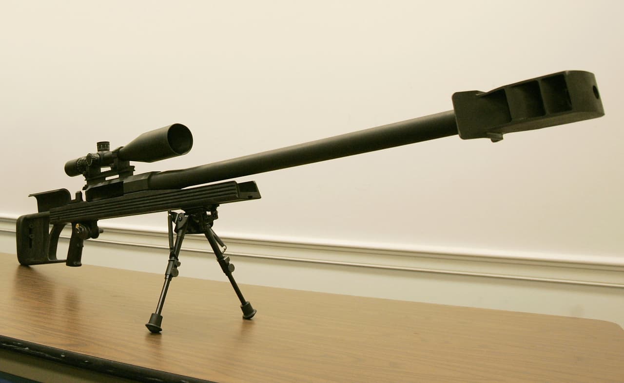 Un fusil de francotirador Barrett calibre 50.