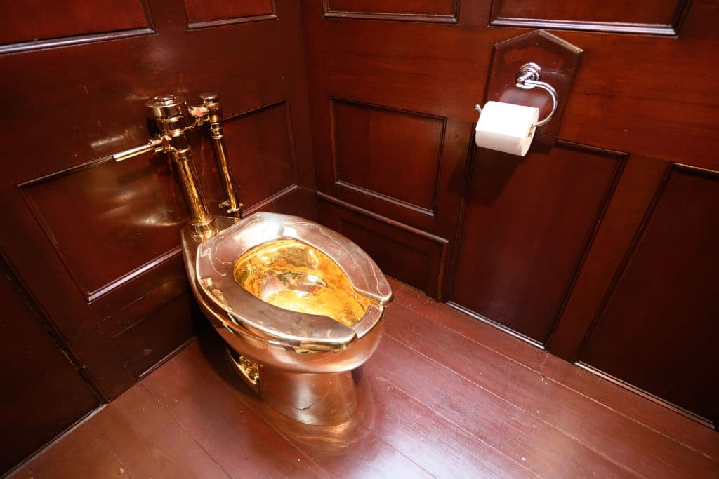 Ofrecen miles de dólares de recompensa por el inodoro de oro robado del Palacio de Blenheim