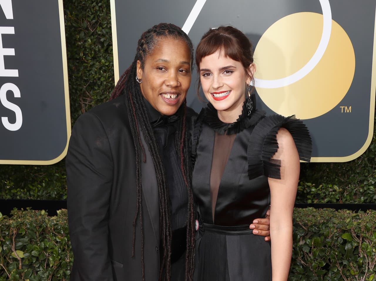 La británica Emma Watson, conocida por la saga 'Harry Potter', feminista y embajadora de Buena Voluntad de Naciones Unidas, no quiso faltar a la ceremonia.