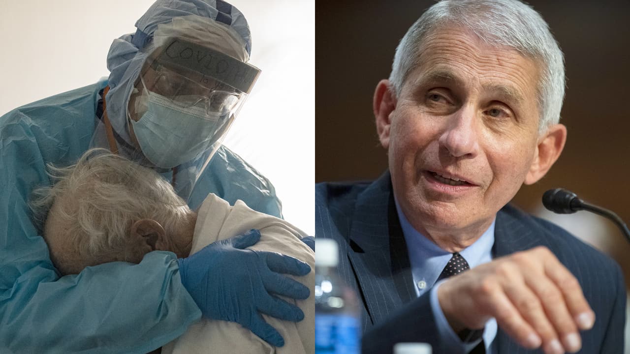 <b>El doctor Anthony Fauci y los trabajadores de atención médica de primera línea.</b> La crisis del covid-19 detuvo al mundo pero un grupo de trabajadores esenciales tuvo que seguir adelante. El personal de los hospitales abarrotados, los empleados del correo, los trabajadores del transporte y muchos otros, arriesgaron sus vidas y al hacerlo salvaron muchas otras. Uno de esos trabajadores de la primera línea, que pasa parte de su día haciendo rondas en hospitales, Anthony Fauci. Es el jefe del Instituto Nacional de Alergias y Enfermedades Infecciosas y uno de los científicos más influyentes en los Estados Unidos en 2020. 
<a href="https://www.univision.com/noticias/salud/vacuna-coronavirus-covid-19-de-pfizer-aprobacion-de-fda"><u>Siga aquí nuestra cobertura del coronavirus</u></a>
<br>