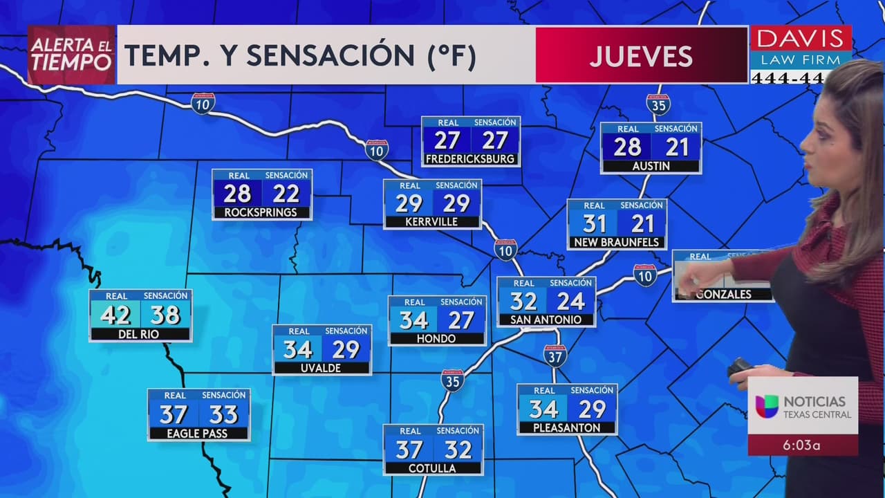 Una mezcla invernal de lluvia helada ligera y llovizna helada podría provocar manchas resbaladizas en carreteras principalmente elevadas hasta el jueves por la mañana. Se insta a los conductores a reducir la velocidad.