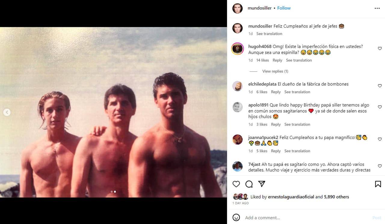 Mundo Siller comparte foto del recuerdo con su padre y hermano.