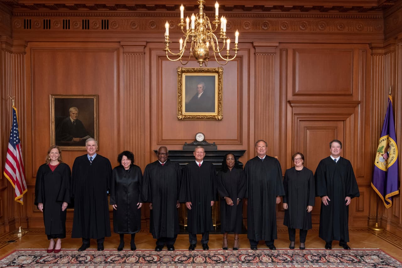 Miembros de la Corte Suprema de Estados Unidos.
