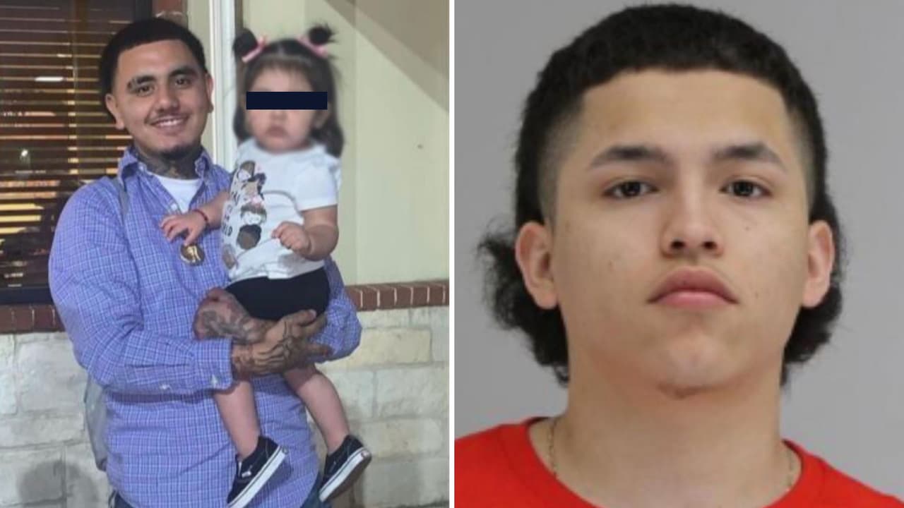Sebastián Pulido, de 22 años, (izq.) y el sospechoso de su asesinato Alexander Carrillo, de 19 años. El crimen fue en mayo del 2022 en una fiesta en Dallas. El sospechoso sigue prófugo.