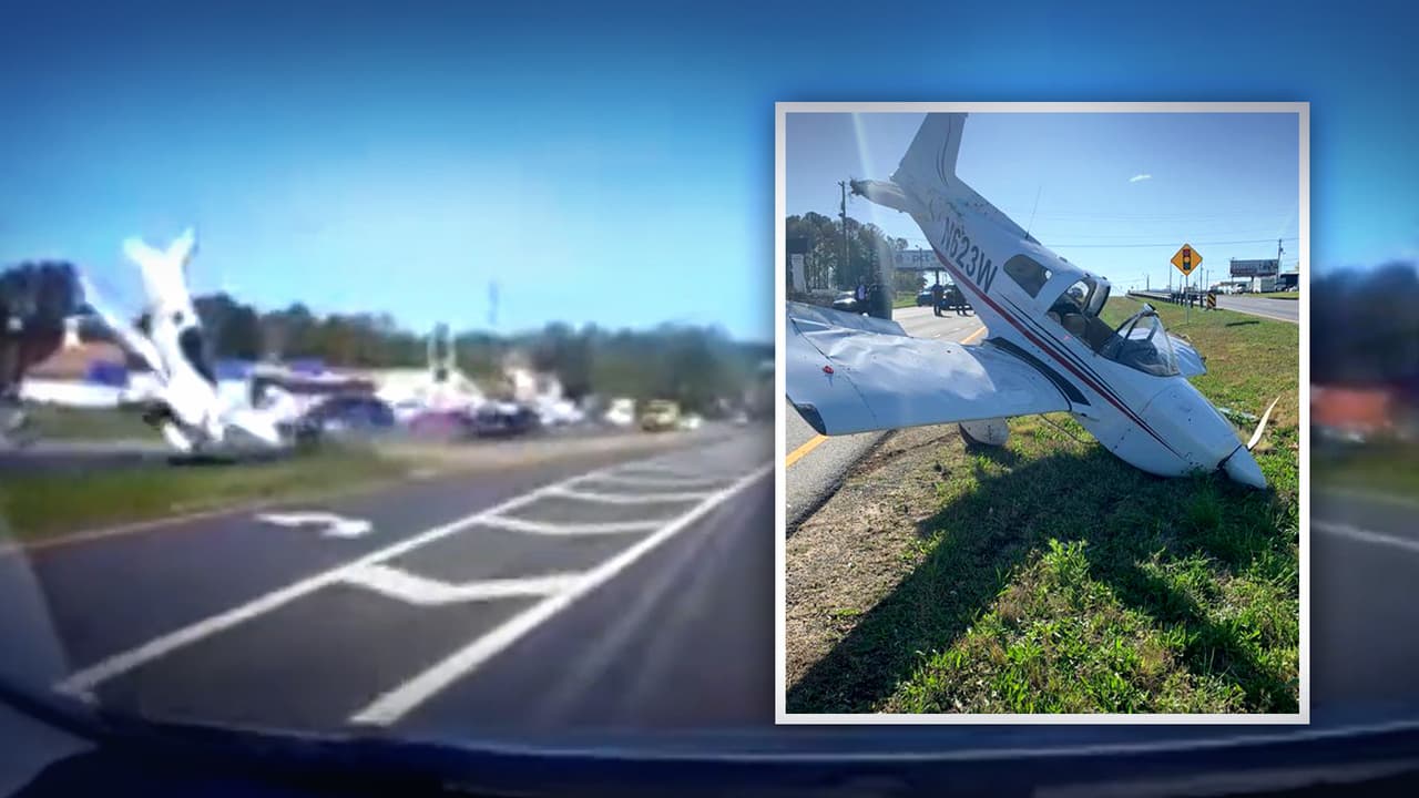 <b>En video: Así fue el accidente de un avión que cae en Atlanta luego de chocar contra línea eléctrica</b>