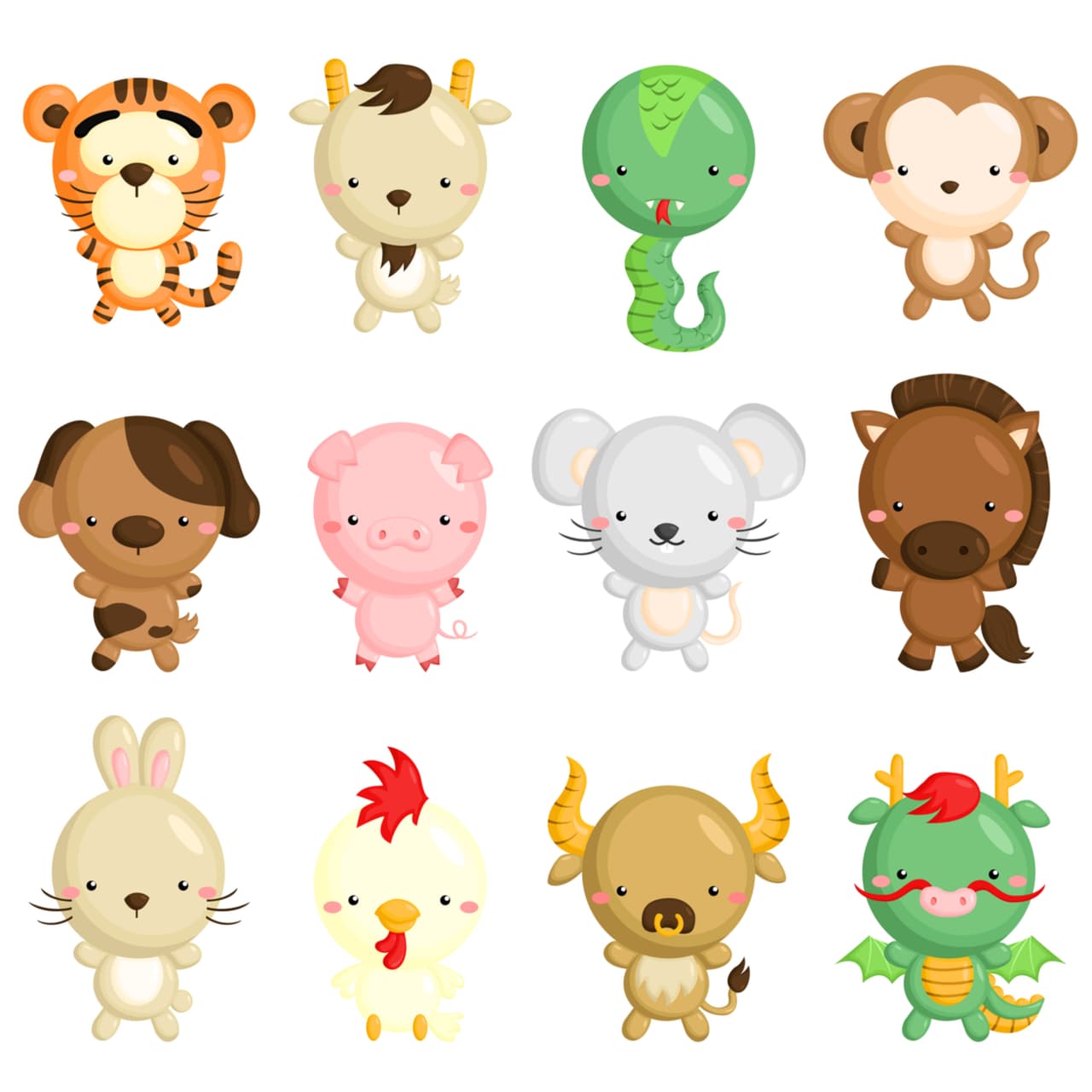 Dentro del horóscopo chino son signos yang, la rata, el tigre, el dragón, el caballo, el mono y el perro.