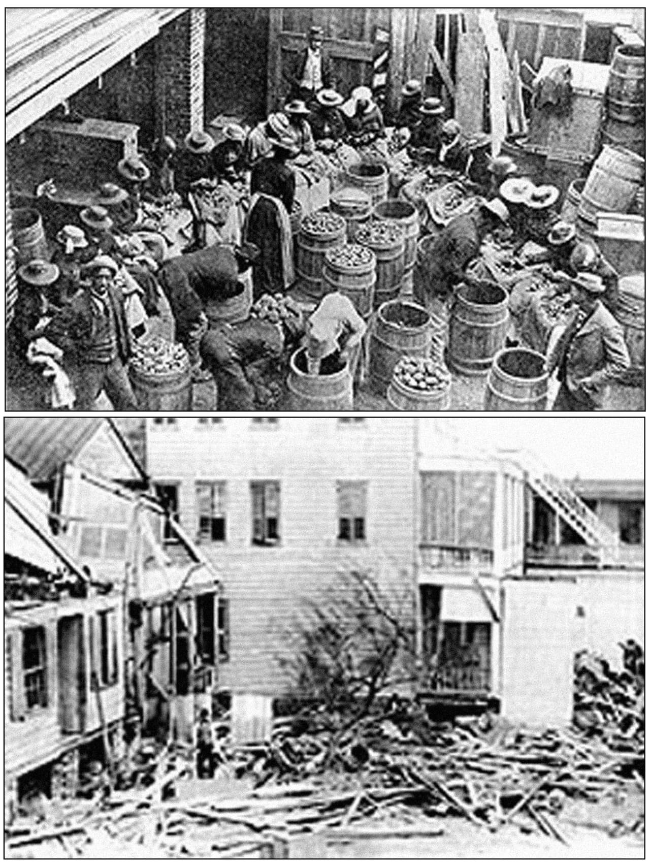 <b>6.-</b> 
<b>Huracán de Sea Islands (1893). Fallecidos: Entre 1,000 y 2,000 en Carolina del Sur y Georgia. </b>El sistema tormentoso golpeó violentamente en Carolina del Sur y Georgia, especialmente en Sea Islands, cerca de Savannah.
