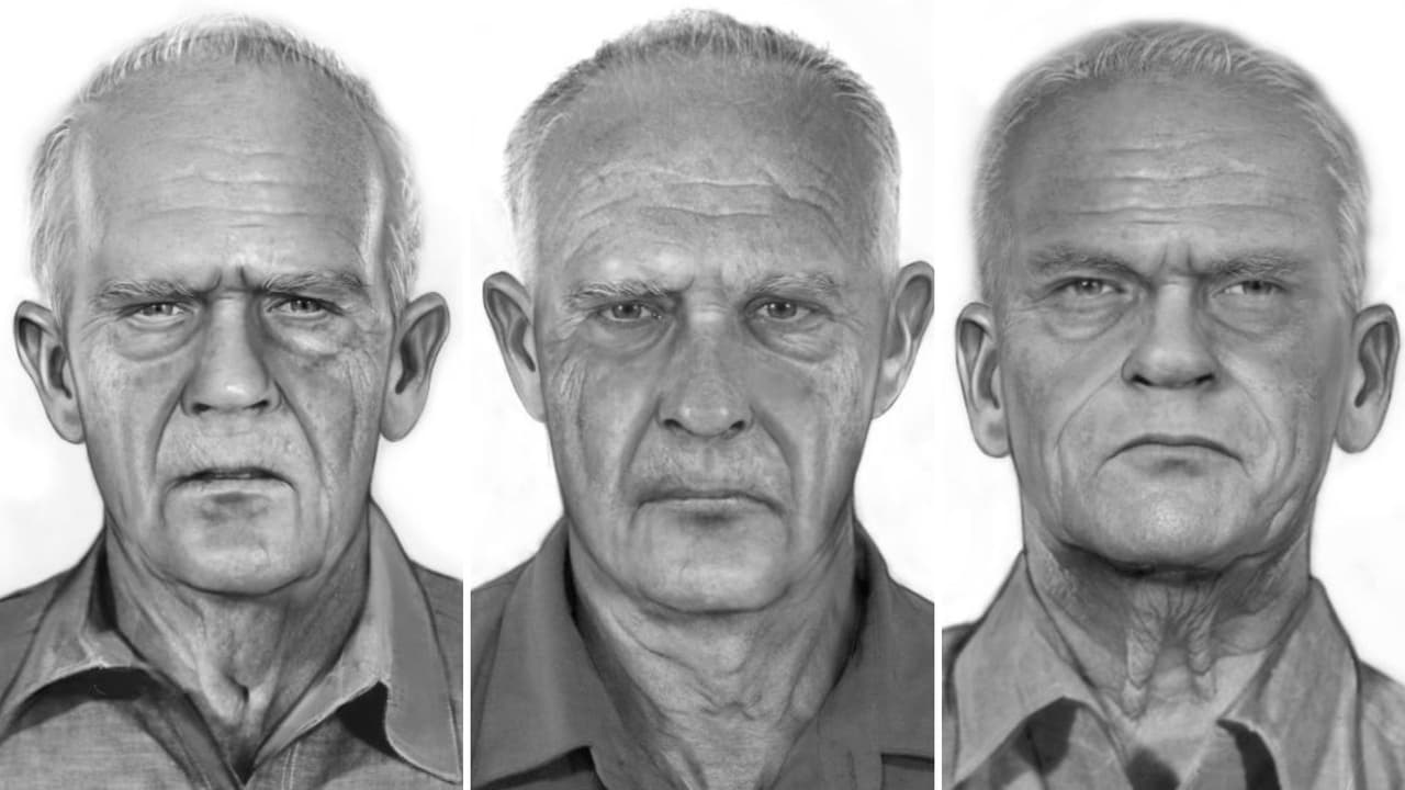 <h3 class="cms-H3-H3">John William Anglin (izq.), Clarence Anglin (centro) y Frank Lee Morris</h3>
<br>
<br>Con estas imágenes, las autoridades indican cómo lucirían actualmente los sospechosos.
<br>
<br>Estos tres hombres blancos 
<b><a href="https://www.univision.com/noticias/sucesos/fotos-10-escapes-mas-impresionantes-prision-historias-detras-fotos" target="_blank">escaparon de la prisión federal de Alcatraz en 1962</a></b>.