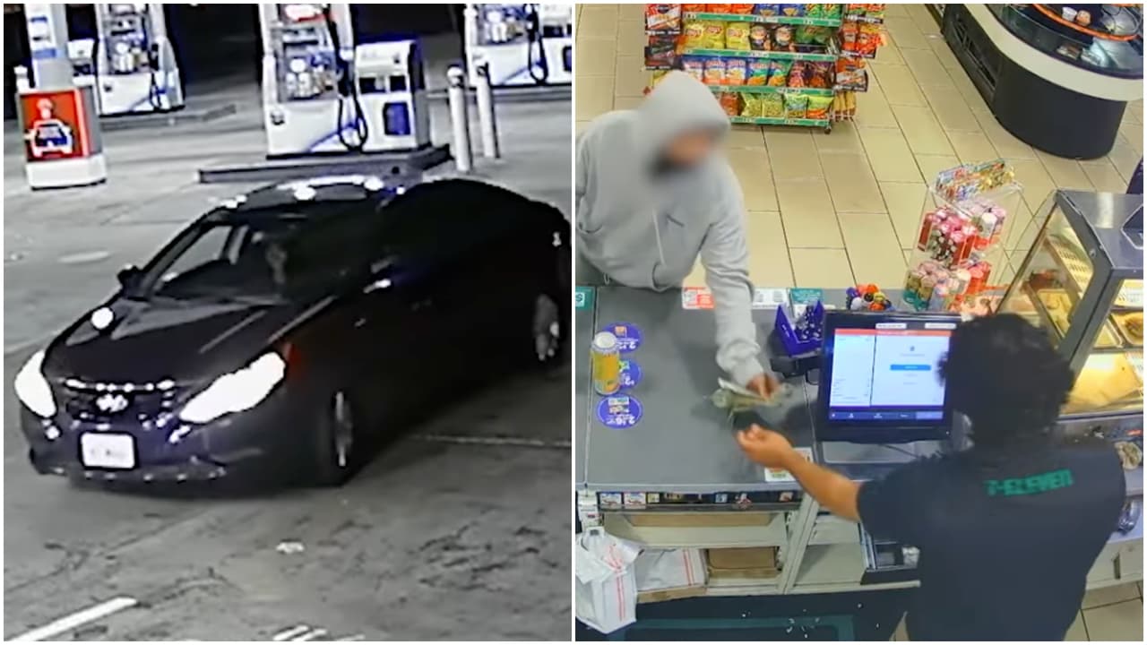 Banda roba cinco 7-Eleven en Los Ángeles usando un Hyundai robado y deja un sospechoso prófugo