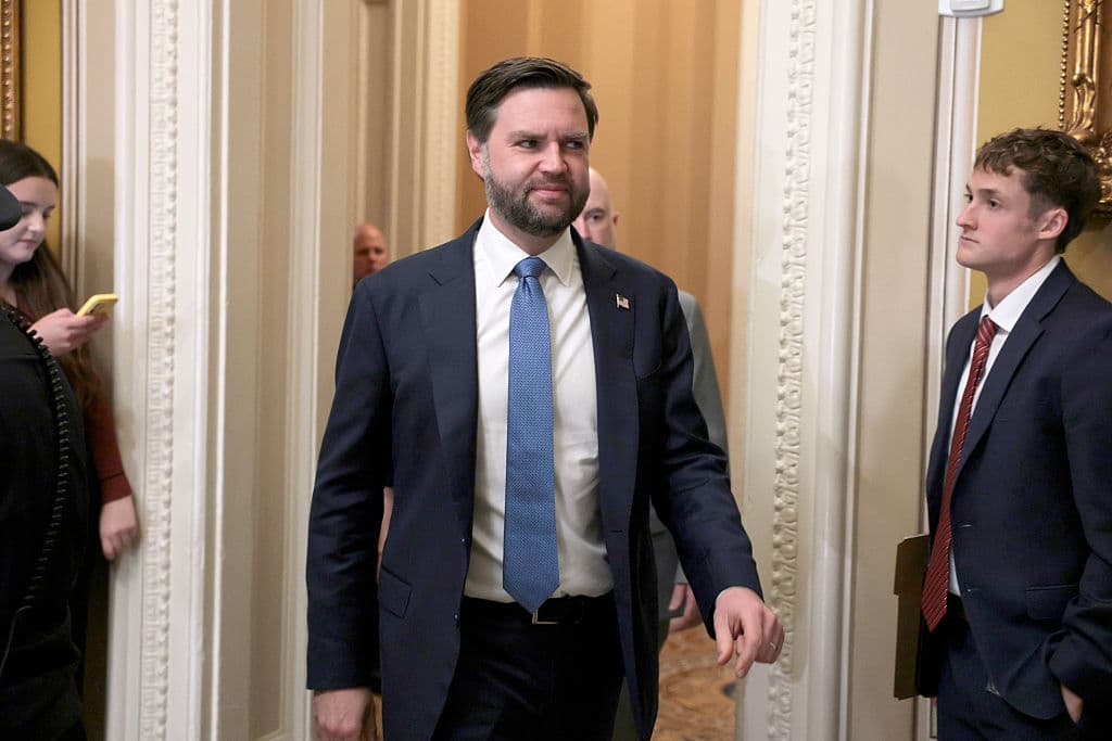 El vicepresidente JD Vance a su llegada al Capitolio para una reunión con legisladores en abril.