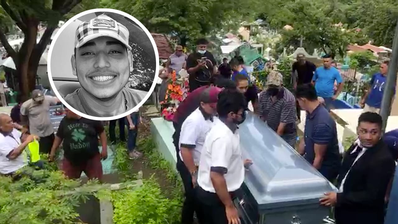 VIDEO: Luis Mejía fue enterrado en El Salvador, país de origen de sus padres, luego de ser asesinado por arma blanca en una pelea masiva en Alexandria.