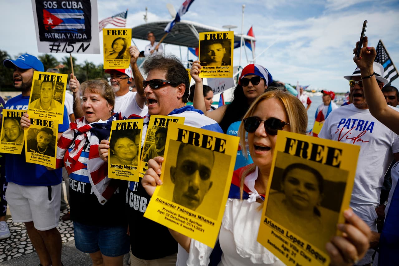 Los cubanos pidieron por la libertad de los presos políticos en la isla.